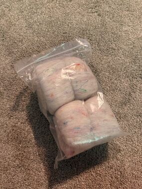 Wool Batt for spinning yarn - American Targhee with speckles